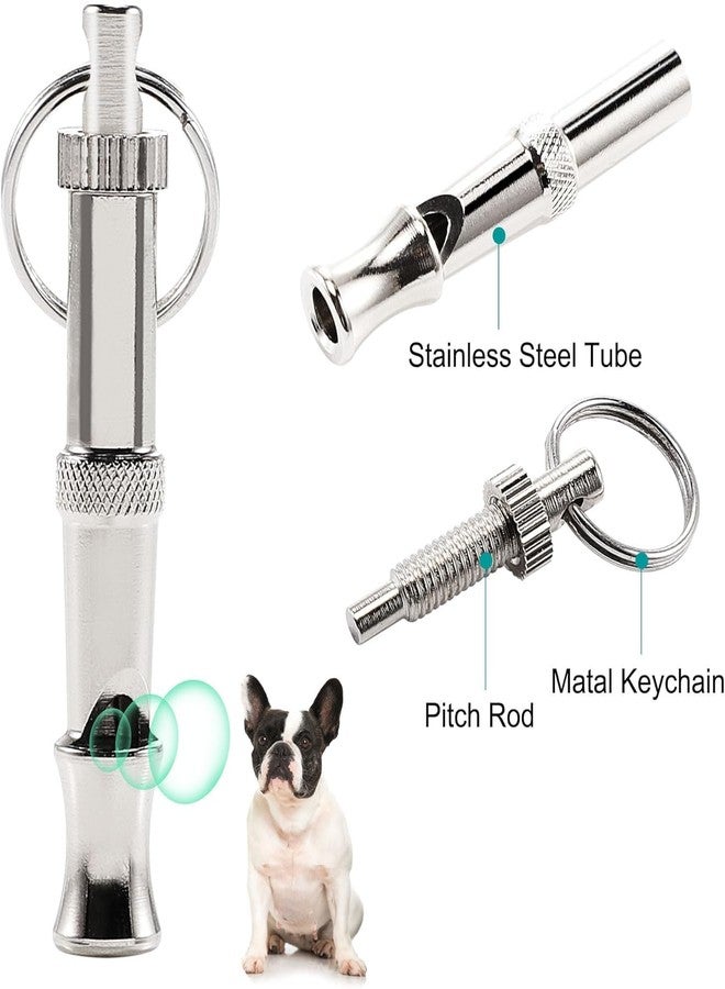 RoverPets Adjustable Dog Whistle to Stop Barking - Training Whistle with Keychain for Puppies, Cats, and Dogs, Silver (1 Pc) - Image 4